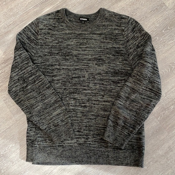 Express Other - Express Black Gray Marled Sweater